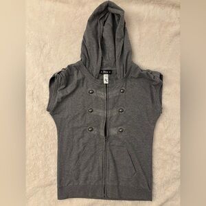 Abbey Dawn Charcoal Sleeveless Hoodie by Avril Lavigne
